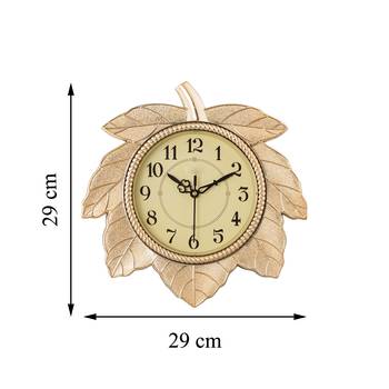 Leaf Shape Retro Golden Wall Clock 2