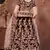 Exquisite Maroon Thread, Dori & Sequins Embroidered Velvet Semi Stitched bridal lehenga