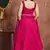 Marvelous Rani Pink Zari, Sequins, and Dori Embroidered Georgette Semi Stitched Lehenga