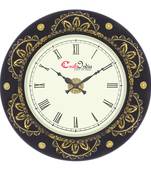 Analog Wooden Wall Clock with Metal Cutting Work(Golden,Black|18*18inch)