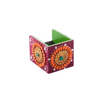 Papier-Mache Wooden Decorative Premium Pen Stand Utility Box 3