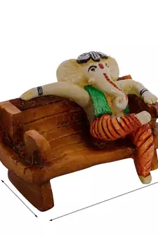 Polyresin Lord Ganesha in McDonald Style Visiting Card Holder