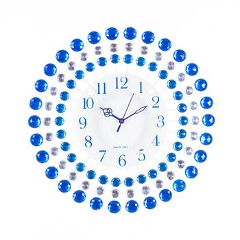 Decorative Analog Blue Round Diamond Series Wall Clock 1
