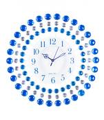Decorative Analog Blue Round Diamond Series Wall Clock
