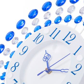Decorative Analog Blue Round Diamond Series Wall Clock 4