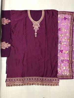 Purple embroidered santoon salwar 2