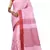 Light Pink Woven Pure Bhagalpuri Linen Saree With Blouse