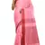 Pink Woven Pure Bhagalpuri Linen Saree With Blouse