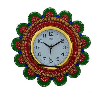 Papier-Mache Sublime Round Handcrafted Wall Clock 1