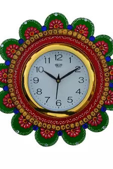 Papier-Mache Sublime Round Handcrafted Wall Clock