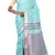 Light Blue Woven Pure Bhagalpuri Linen Saree With Blouse