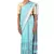 Light Blue Woven Pure Bhagalpuri Linen Saree With Blouse