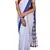 Sky Blue Woven Pure Bhagalpuri Linen Saree With Blouse