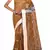 Dark Beige Woven Pure Bhagalpuri Linen Saree With Blouse