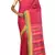 Dark Pink Bengal Handloom Pure Cotton Saree With Blouse
