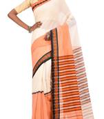 Off White Bengal Handloom Pure Cotton Saree Without Blouse