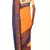 Orange Bengal Handloom Pure Cotton Saree Without Blouse
