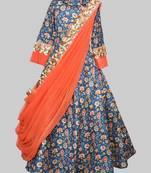 Blue Printed Ghaghra