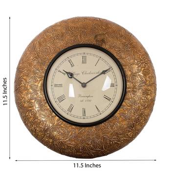 Elegant Golden Vintage Wooden Handcrafted Wall Clock 3