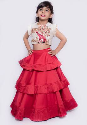 Giraffe Embroidered Lehnga 1