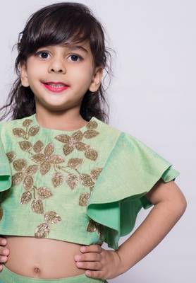 Leaf Embroidered Lehnga 4