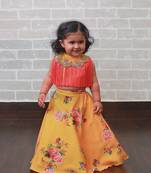 Yellow Fringe Ghaghra