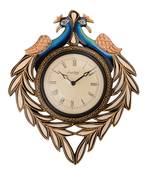 Peocock Design Antique Wooden Handcrafted Wall Clock
