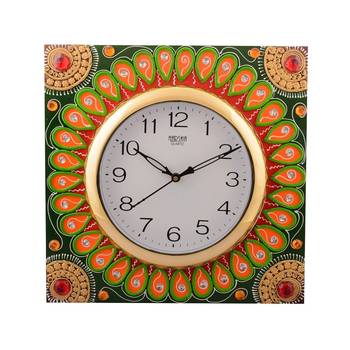 Wooden Papier Mache Splendid Artistic Handcrafted Wall Clock 1