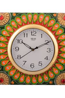 Wooden Papier Mache Splendid Artistic Handcrafted Wall Clock