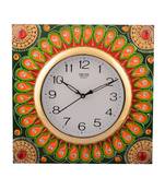 Wooden Papier Mache Splendid Artistic Handcrafted Wall Clock