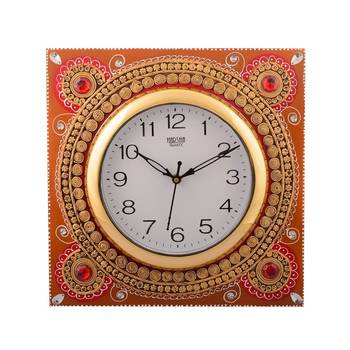 Wooden Papier Mache Dazzling Artistic Handcrafted Wall Clock 1