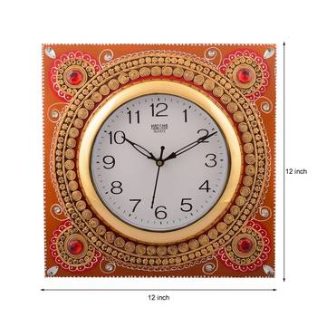 Wooden Papier Mache Dazzling Artistic Handcrafted Wall Clock 3