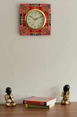 Wooden Papier Mache Suberb Artistic Handcrafted Wall Clock 2