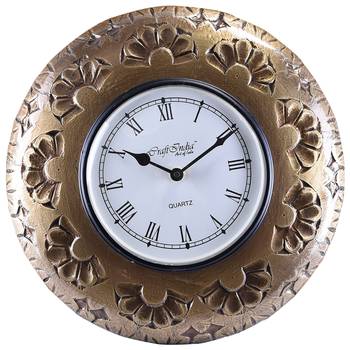 Handcrafted Premium Round Wooden Wall Clock 1