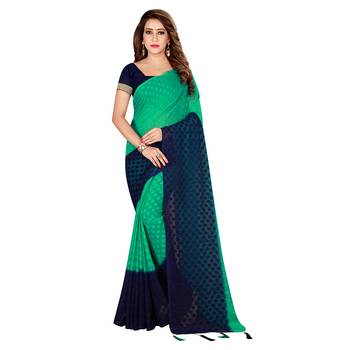 Multicolor Woven Georgette Saree With Blouse 1