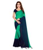 Multicolor Woven Georgette Saree With Blouse