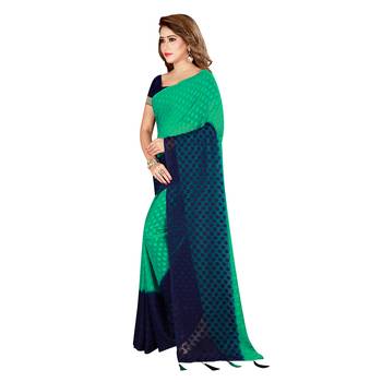 Multicolor Woven Georgette Saree With Blouse 2