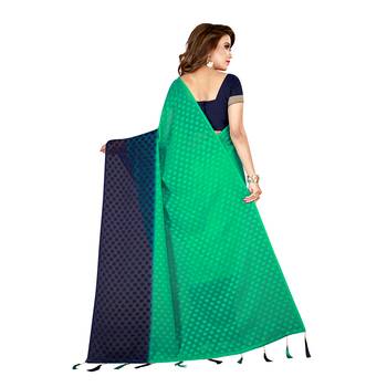 Multicolor Woven Georgette Saree With Blouse 3