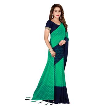 Multicolor Woven Georgette Saree With Blouse 4