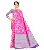 Multicolor Woven  Art Silk Saree With Blouse