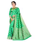 Multicolor Woven Banarasi Silk Saree With Blouse