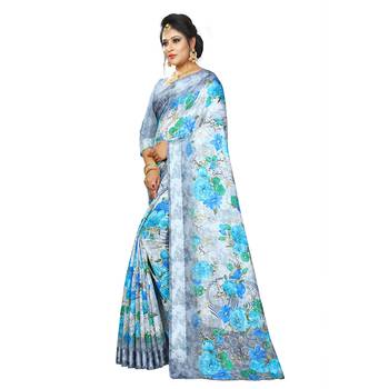 Multicolor Woven Cotton Silk Saree With Blouse 2