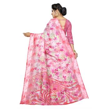 Multicolor Woven Cotton Silk Saree With Blouse 3
