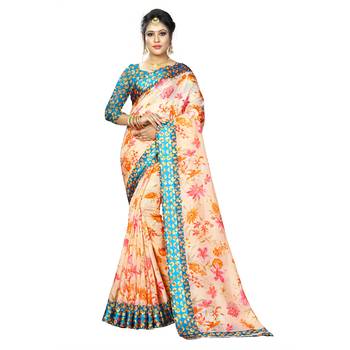 Multicolor Woven Cotton Silk Saree With Blouse 1