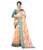 Multicolor Woven Cotton Silk Saree With Blouse