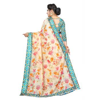 Multicolor Woven Cotton Silk Saree With Blouse 3