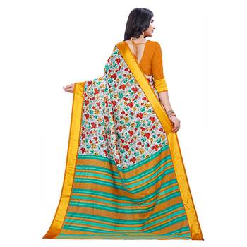 Multicolor Woven Cotton Silk Saree With Blouse 3