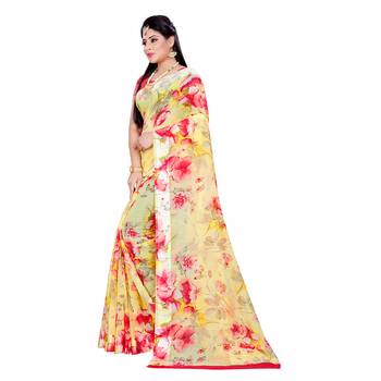 Multicolor Woven Cotton Silk Saree With Blouse 2