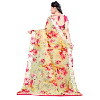 Multicolor Woven Cotton Silk Saree With Blouse 3