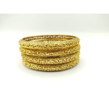 Gold Plated Designer Bangles Set Of 4 2